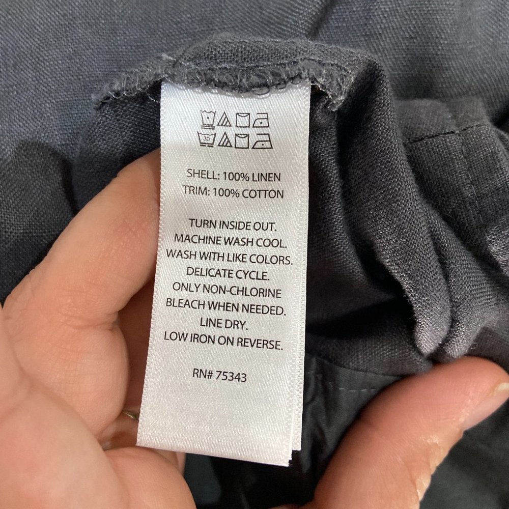 Cynthia Rowley 100% Linen Grey High Waist Pants Belted Size 10 - Picture 8 of 8
